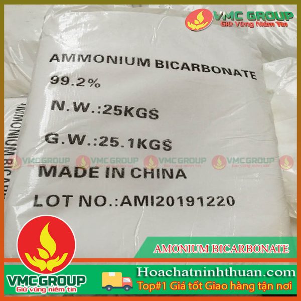 AMONIUM BICARBONATE (NH4HCO3) BAO 25KG TRUNG QUỐC
