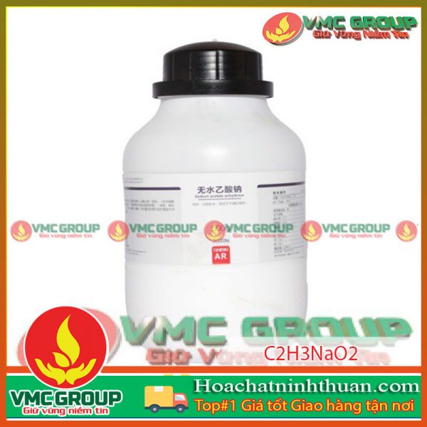 SODIUM ACETATE ANHYDROUS - C2H3NaO2 LỌ 500G TRUNG QUỐC