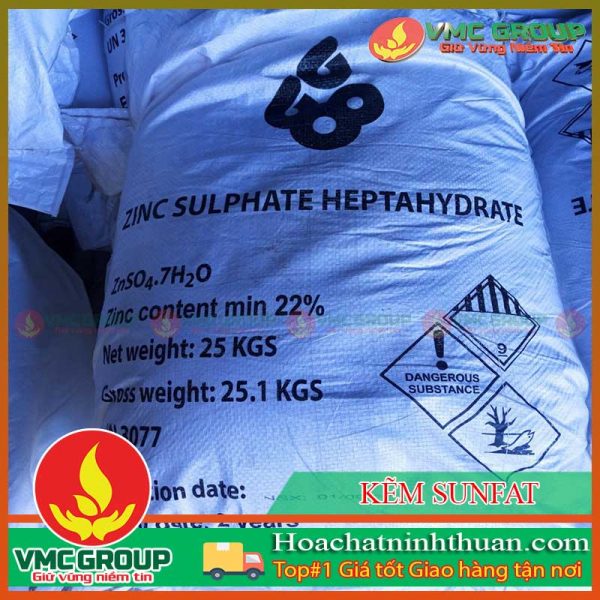 ZINC SULPHATE HEPTAHYDRATE BAO 25KG TRUNG QUỐC