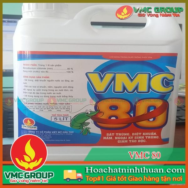 VMC 80 CAN 5L- SÁT TRÙNG DIỆT KHUẨN AO NUÔI CAN 5 LIT